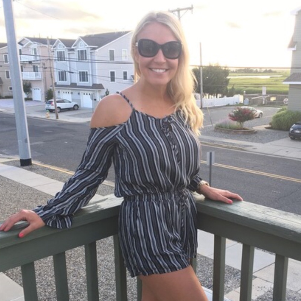 Jules Striped Romper